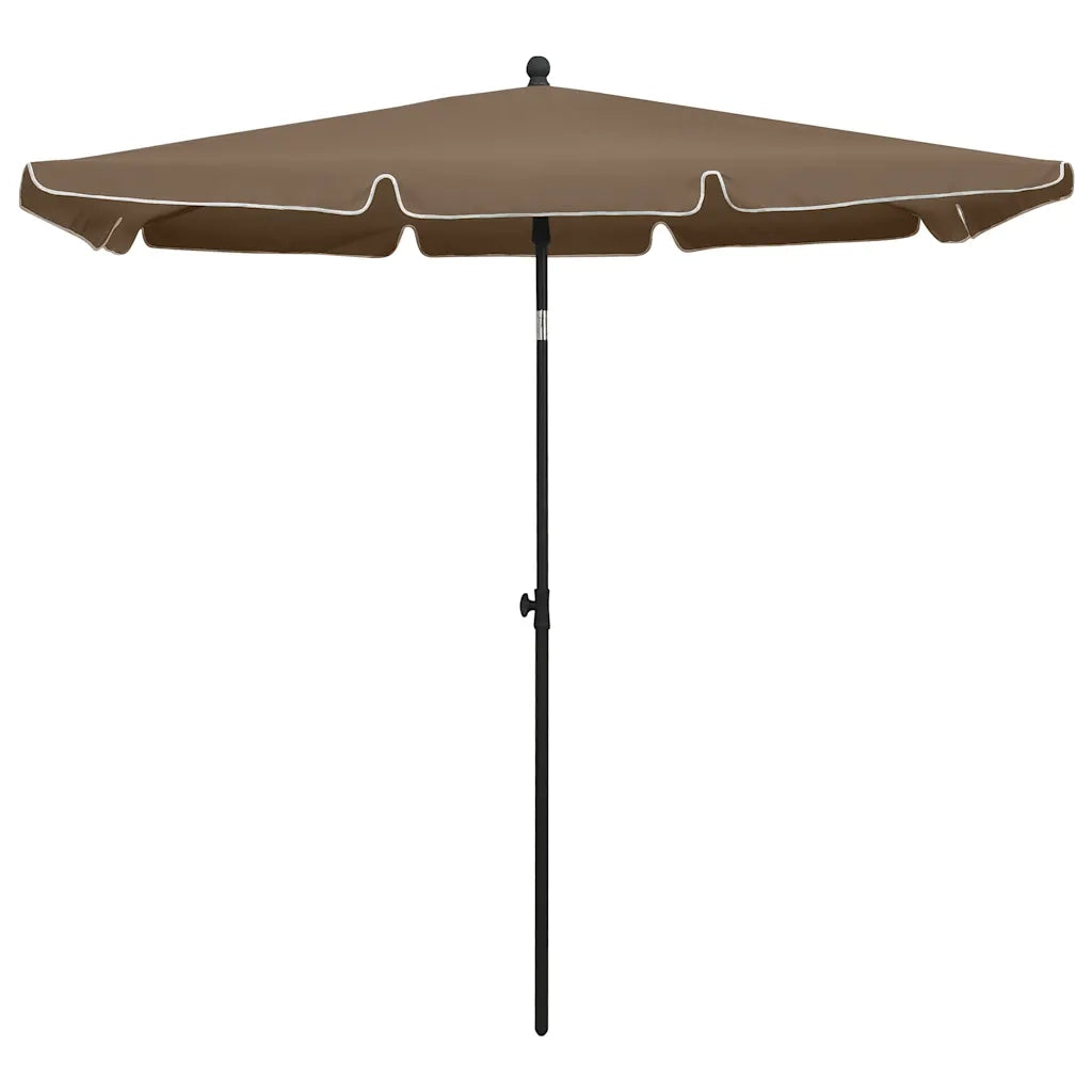 Ombrello | Parasolne da Giardino con Palo 210x140 cm Tortora