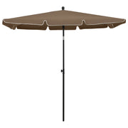 Ombrello | Parasolne da Giardino con Palo 210x140 cm Tortora