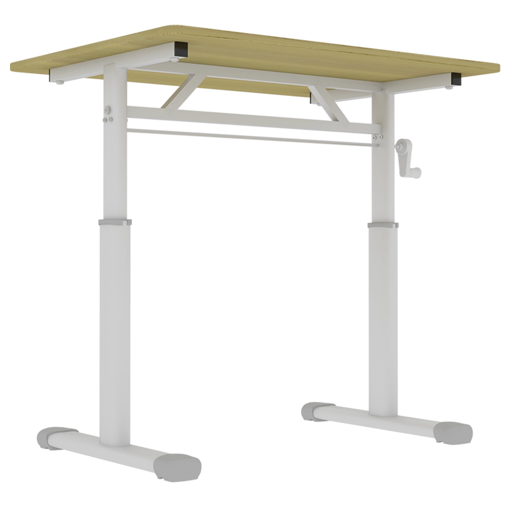 Scrivania regolabile in altezza 80x60 cm legno e metallo per smart working
