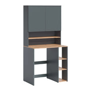 Mobile per lavatrice Viktor Antracite/Rovere dorato 93.6 x 88.2 cm 2 parti con ripiano Vicco