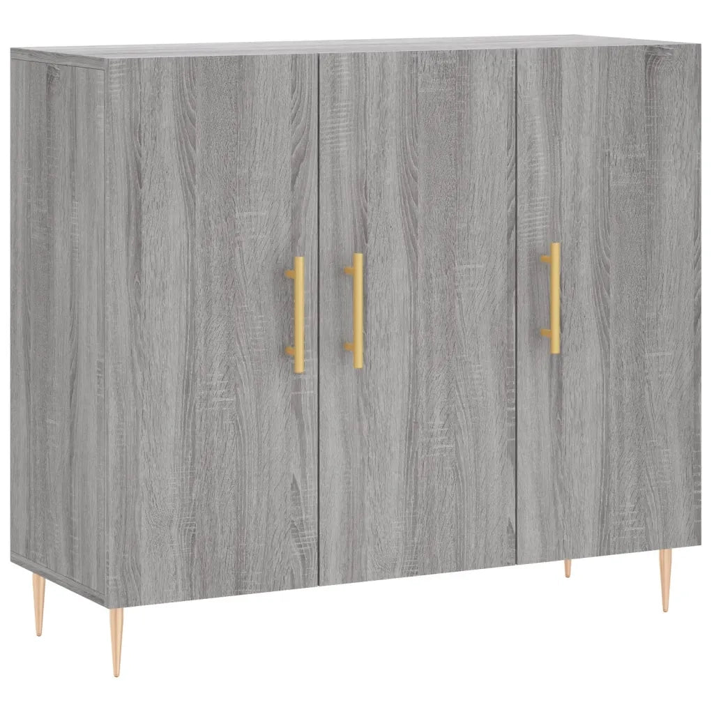 Credenza | Madia | Buffet da pranzo | Armadio da pranzo Grigio Sonoma 90x34x80 cm in Legno Multistrato