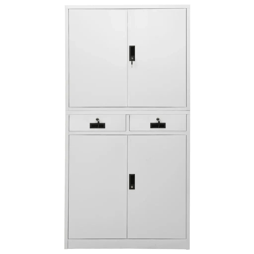 Armadio per Ufficio Grigio Chiaro 90x40x180 cm in Acciaio cod mxl 50094
