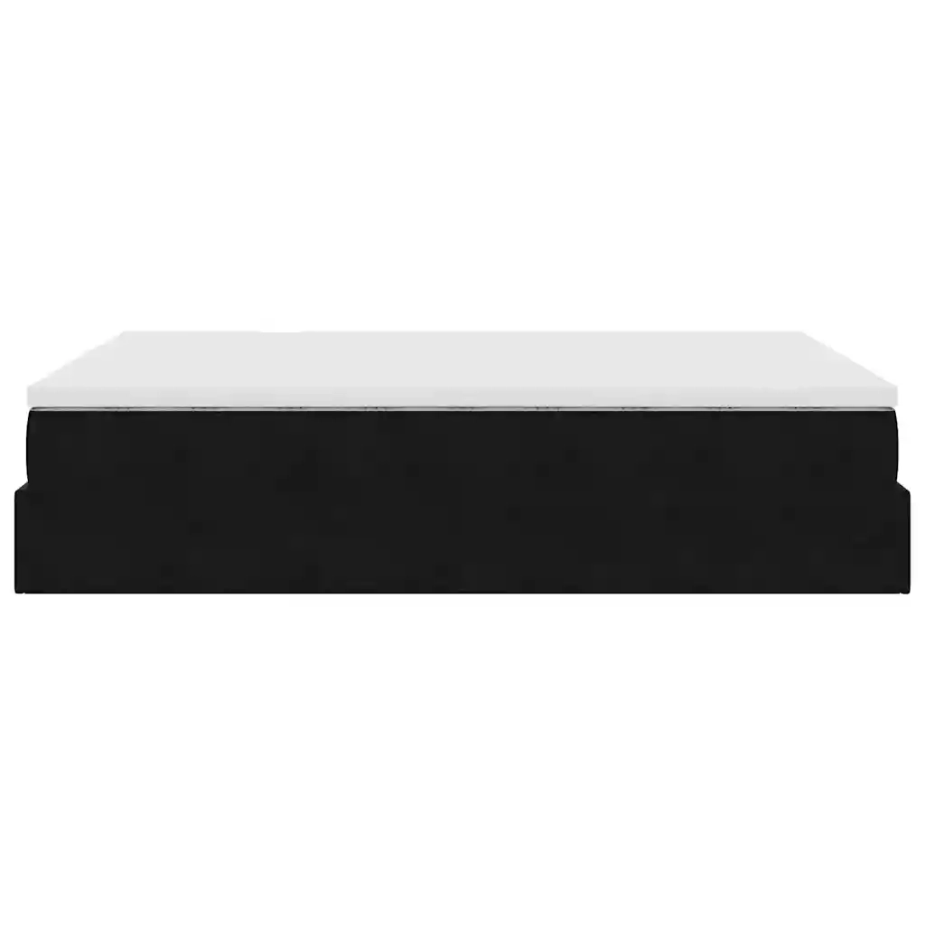vidaXL Struttura Letto Pouf con Materasso Nero 140x190 cm in Velluto
