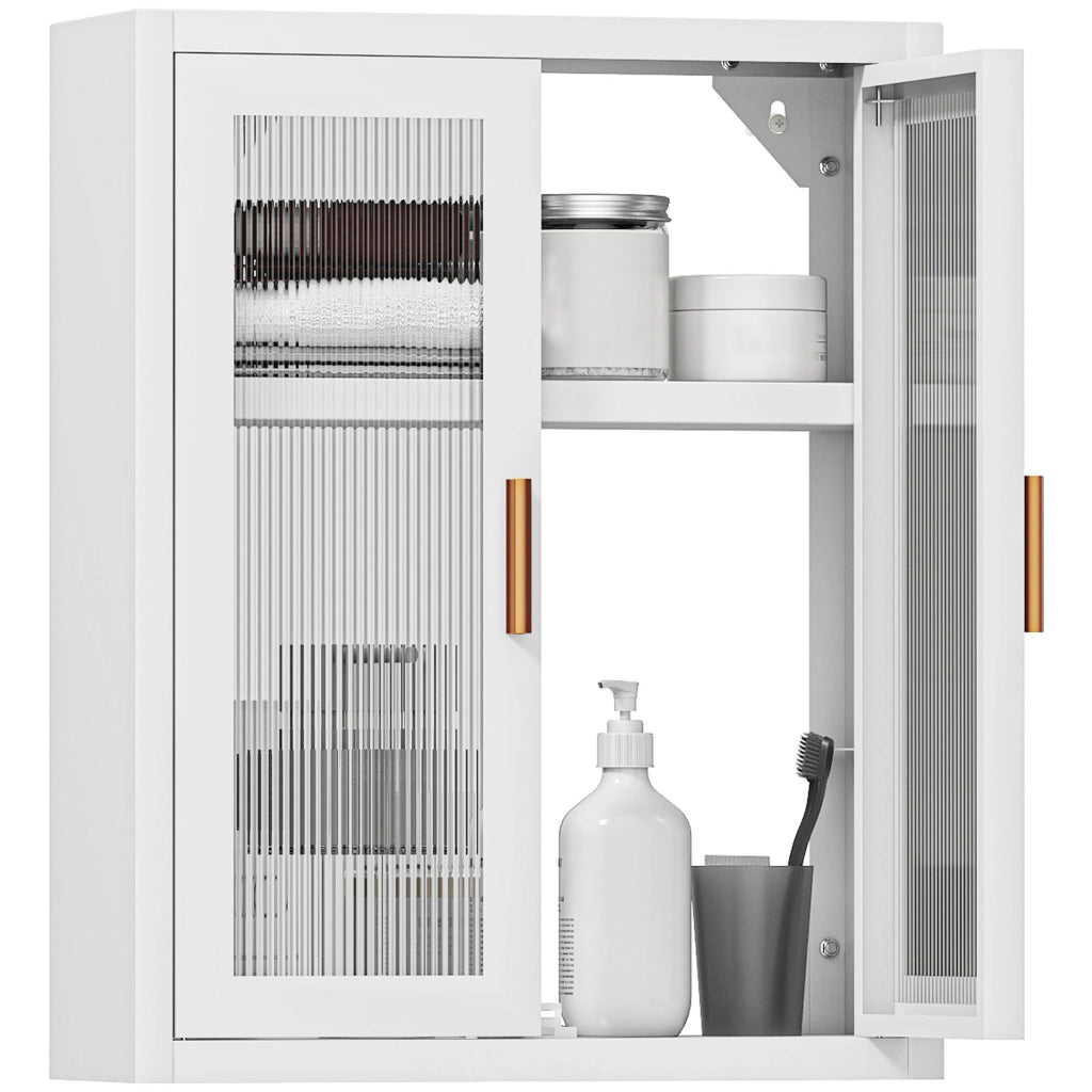 Armadietto bagno sospeso ¨C zephmum ¨C bianco 40x14x50 cm
