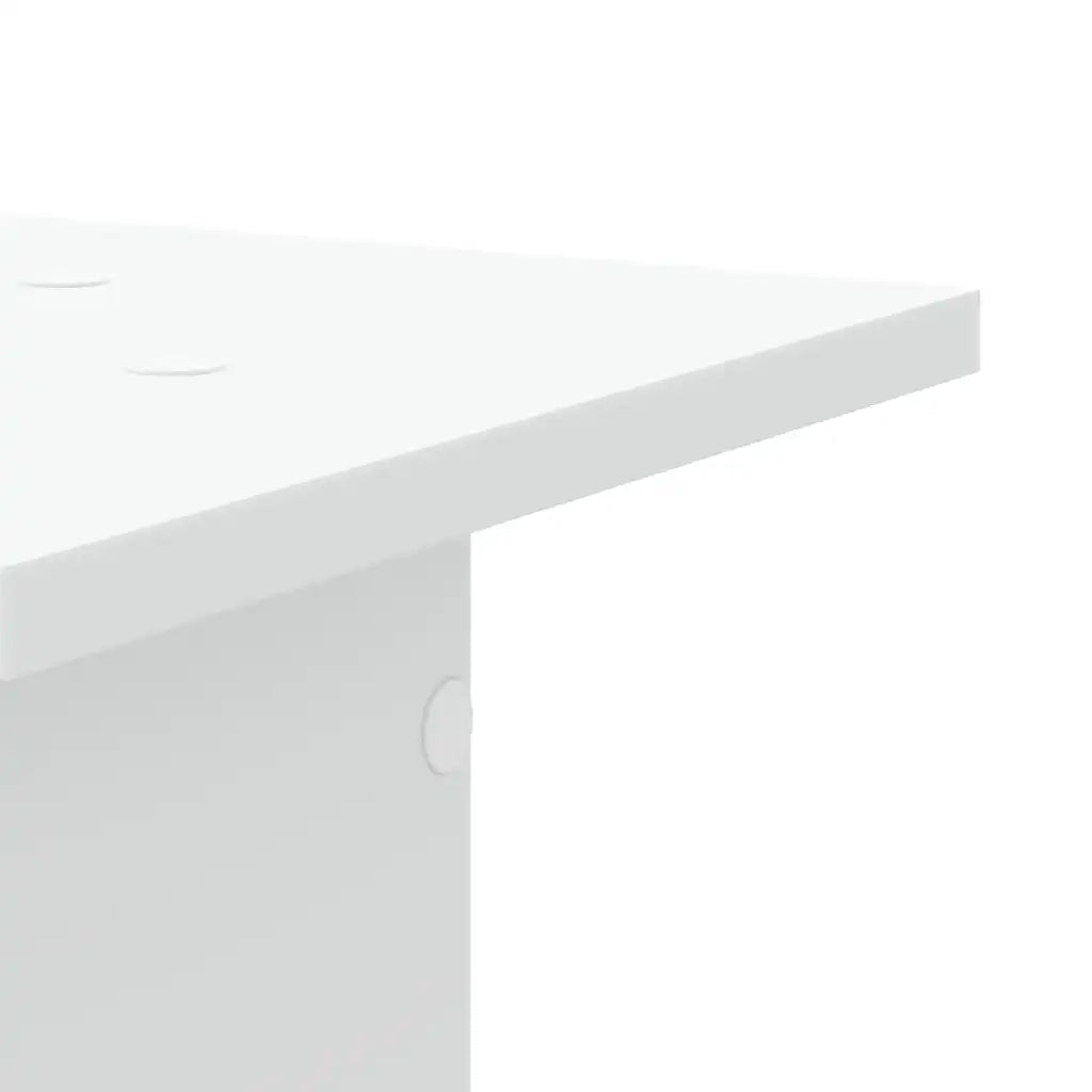 Supporti Altoparlanti 2 pz Bianchi 30x30x40cm Legno Multistrato 852645