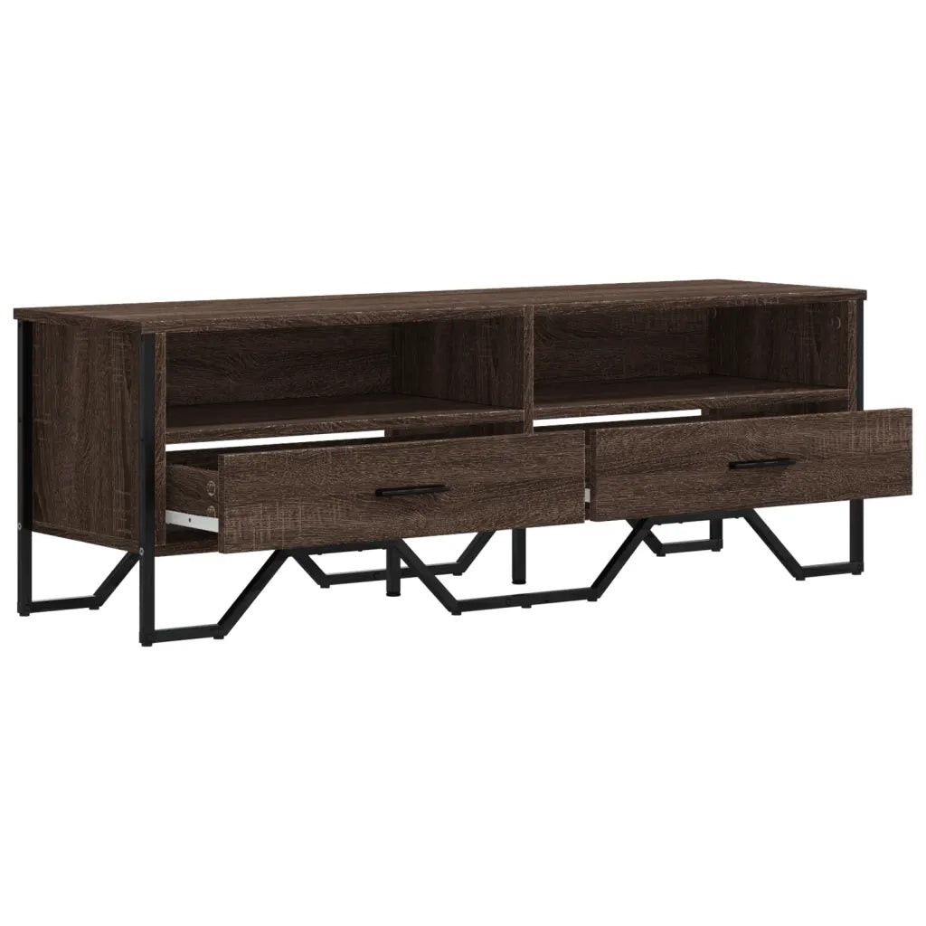Mobile Porta TV-Mobile per TV-Credenza TV Rovere Marrone 122x34x41cm in Legno Multistrato 375197