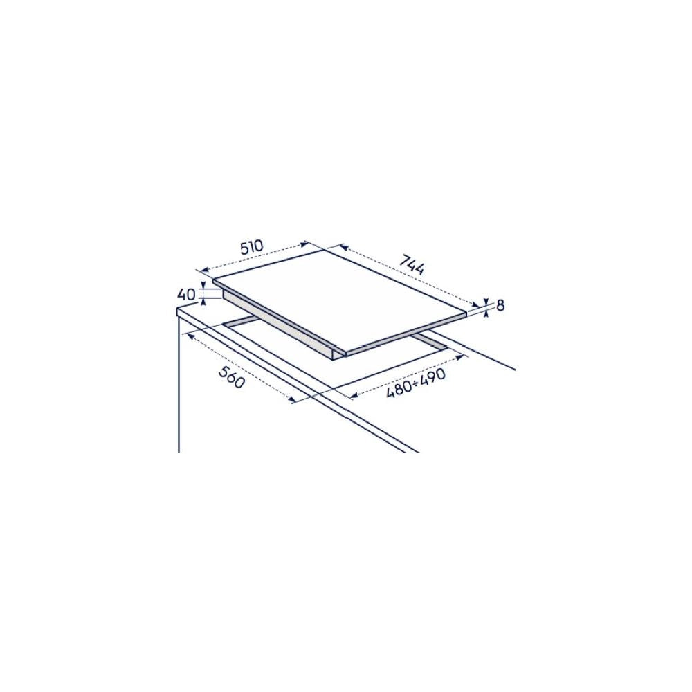 Piano cottura A Gas Electrolux SERIE 600 Kgs7536Sx 5 Fuochi (L74,4xP51) Inox