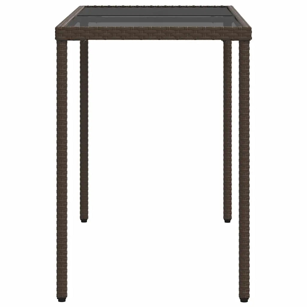 Set da Pranzo da Giardino 5pz con Cuscini in Polyrattan Marrone 365082