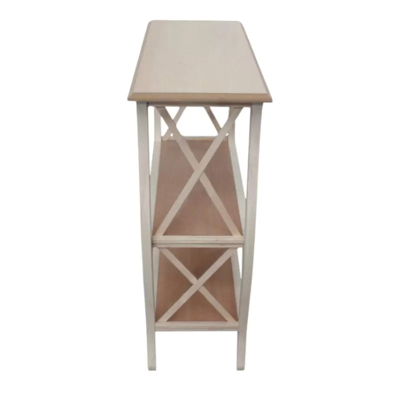 Libreria a giorno 3 ripiani legno grezzo 82x34x91 (3032) - Mobili 2G