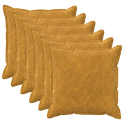 Federa 6 pcs HOUTEN Giallo 60 x 60 cm Fleece in microfibra 920782
