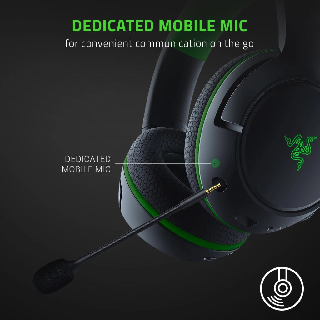 Razer Kaira Pro - Cuffie wireless per Xbox Series X e mobile gaming Xbox (Driver TriForce in Titanio da 50 mm, Microfono supercardioide HyperClear, Microfono per Mobile Dedicato) Nero
