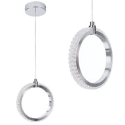 Lampada A Sospensione A Led Lhj126-w Cromo