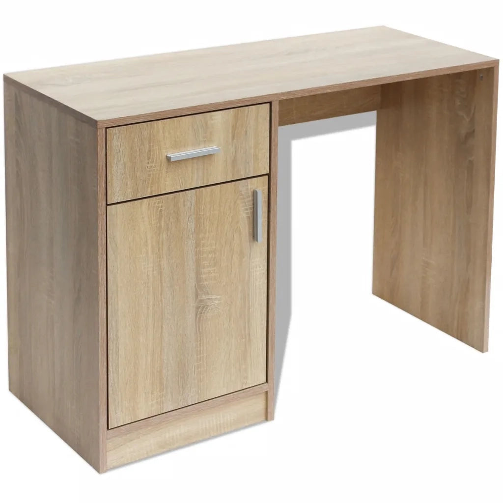 Scrivania | Tavolo da Ufficio con Cassetti e Anta Rovere 100x40x73 cm