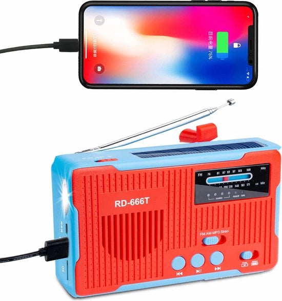 Radio multifunzione con energia solare per avventure all'aperto e situazioni di emergenza