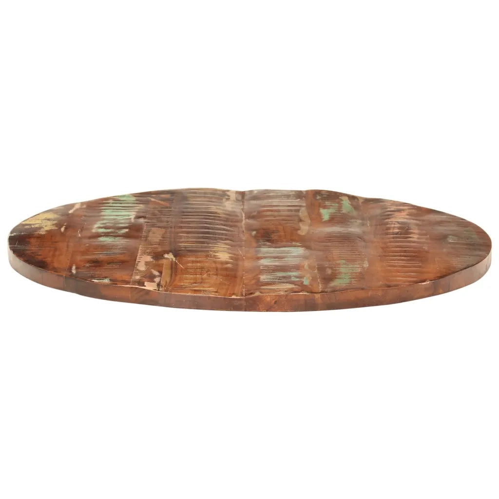 Piano per Tavolo Ø 80x1,5 cm Rotondo Legno Massello di Recupero 370029