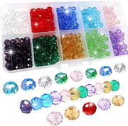 Serie di Cristalli Facettati - 500 Pezzi - Cristalli di Vetro - Accessori per la Creazione di Gioielli - Bracciali/Collane - 6 mm di Diametro - Cristalli di Vetro