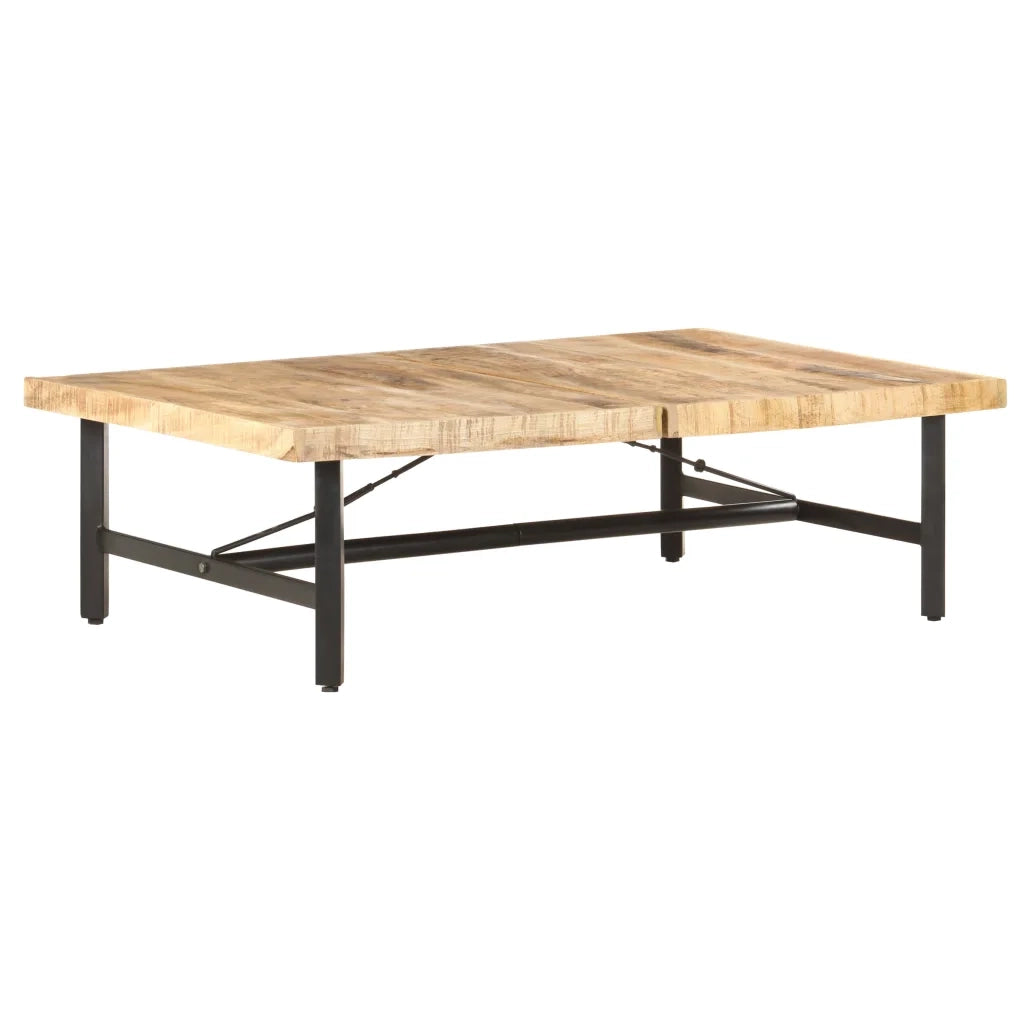 Tavolino da Salotto 142x90x42 cm in Legno Massello di Mango 320653