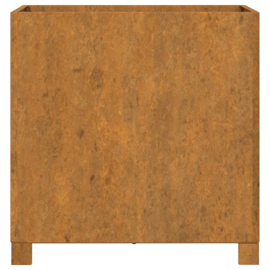 Fioriera rialzata con gambe set da 2 finitura ruggine 49 x 47 x 50 cm acciaio corten marrone 02_0038878