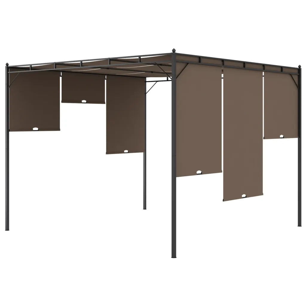 Gazebo da Giardino con Tenda Laterale-Baldacchini e gazebo 3x3x2,25 m Talpa
