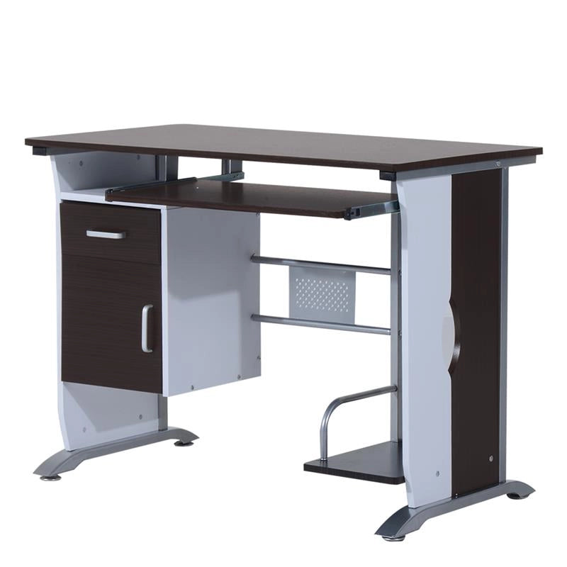 SCRIVANIA PC DA UFFICIO CON CASSETTI IN LEGNO 100 X 52 X 75 CM COLORE NOCE