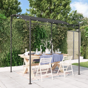 Tettoia Antracite 2x2,3 m 180 g/mÂ² Tessuto e Acciaio