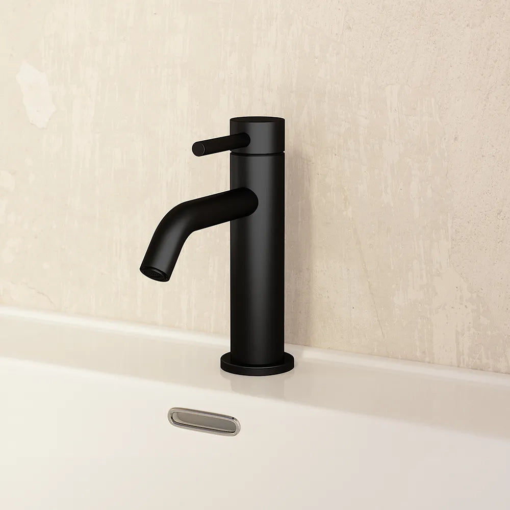 Coppia miscelatori lavabo bidet senza scarico slim nero opaco | Bette