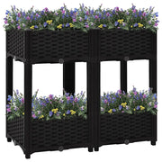Fioriera Rialzata-Vaso da Esterno-Fioriera Elevata 80x40x71 cm in Polipropilene 419359