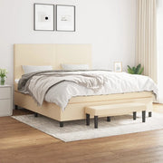 Giroletto a Molle con Materasso Crema 160x200 cm in Tessuto cod mxl 62429