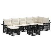 Set Divano da Giardino 8 pcs Nero polyrattan 3434905