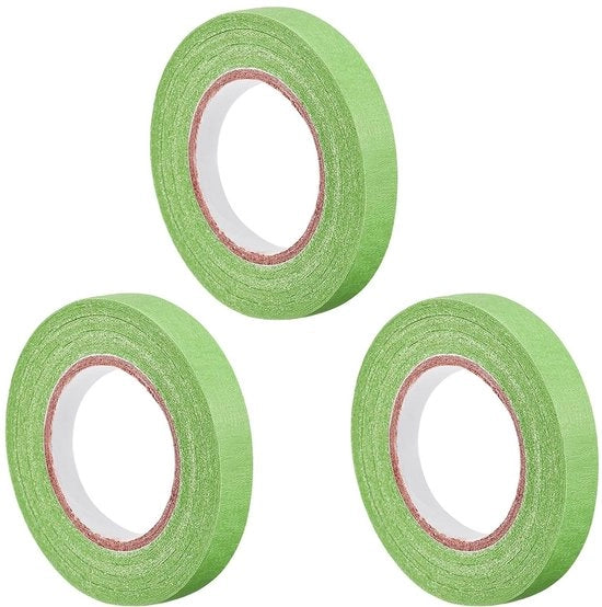 Set di tre rotoli di carta adesiva per dipinti, larghezza 12mm, lunghezza 20m, colore lattiginoso - set di 3 rotoli con una larghezza di 12mm.