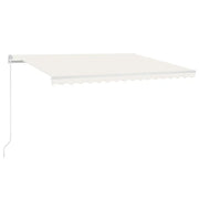 Tenda da Sole | Tenda parasole Retrattile Manuale con LED 400x300 cm Crema