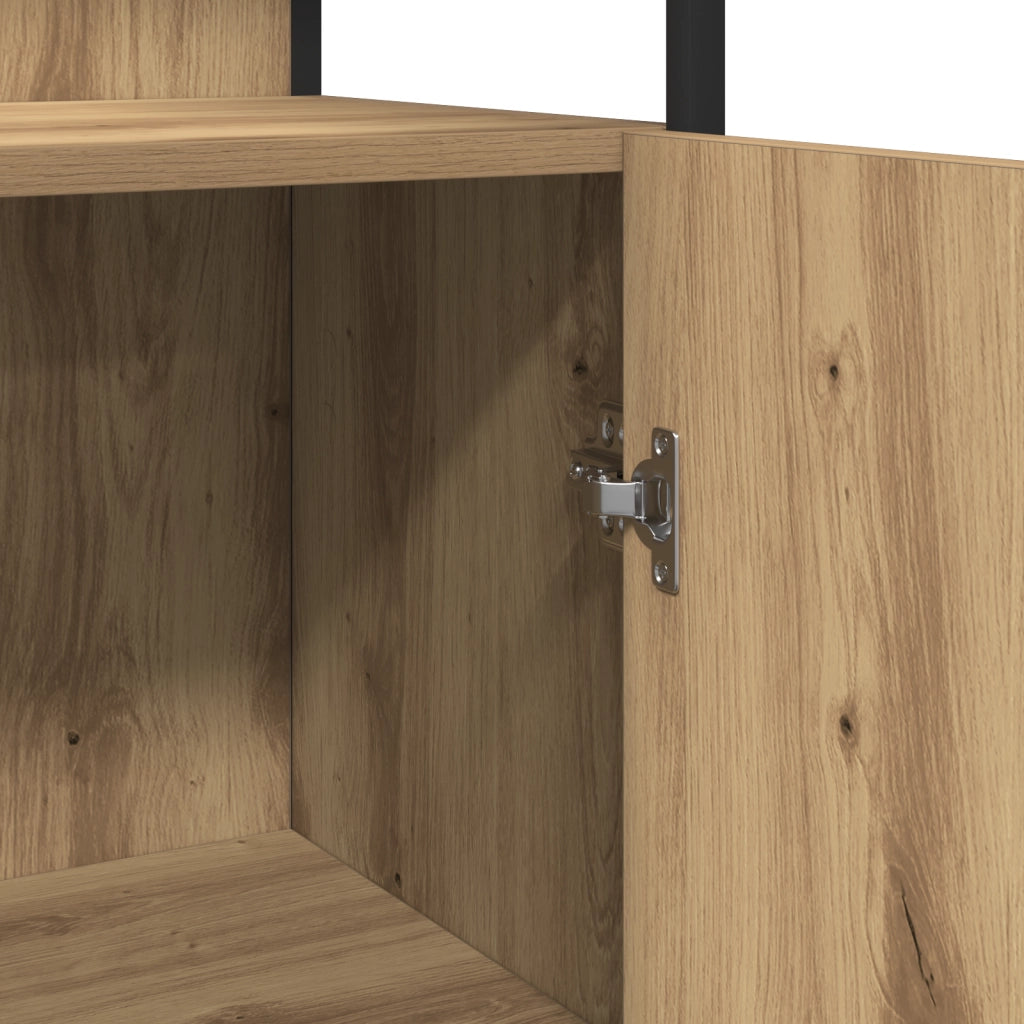 Set di Mobili da Bagno in 3 Pezzi Rovere Artigianale Legno Ingegnere
