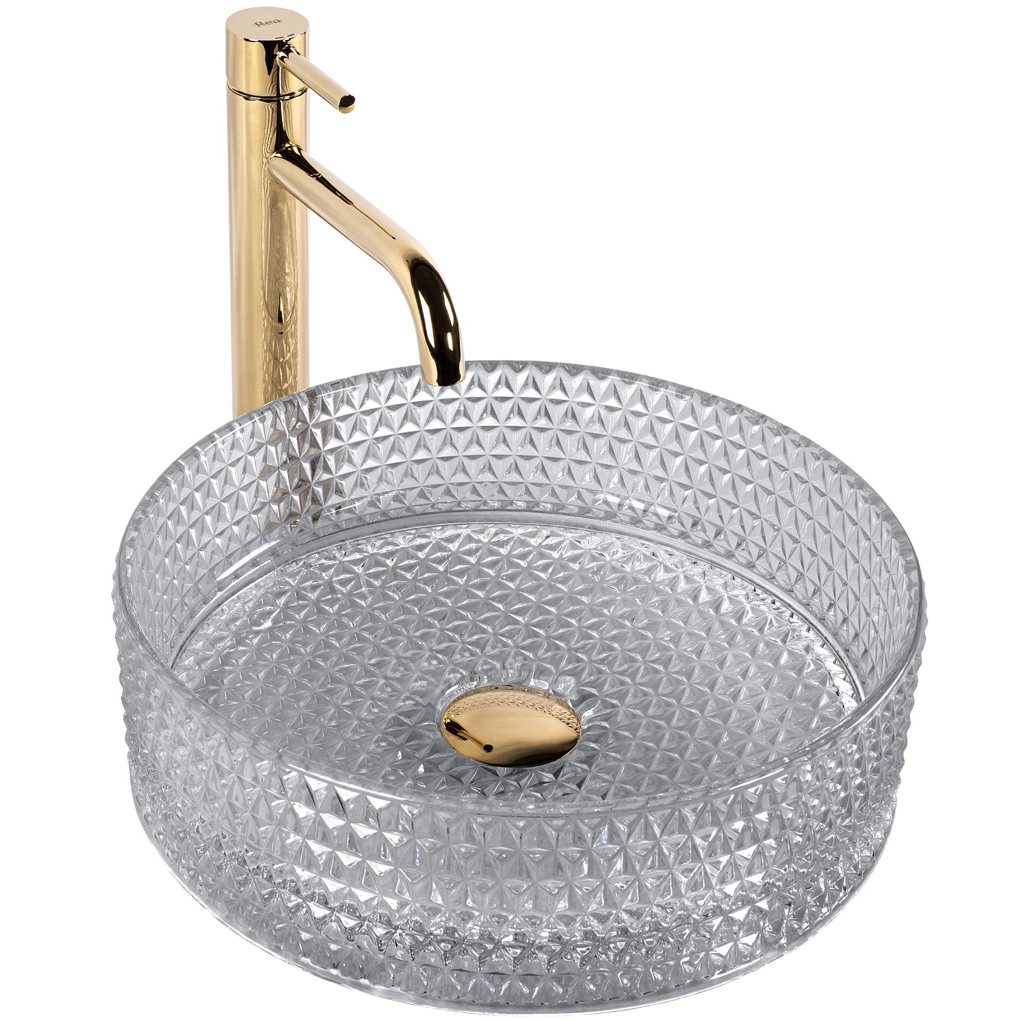 Lavabo Da Appoggio Rea Cristal Light Grey