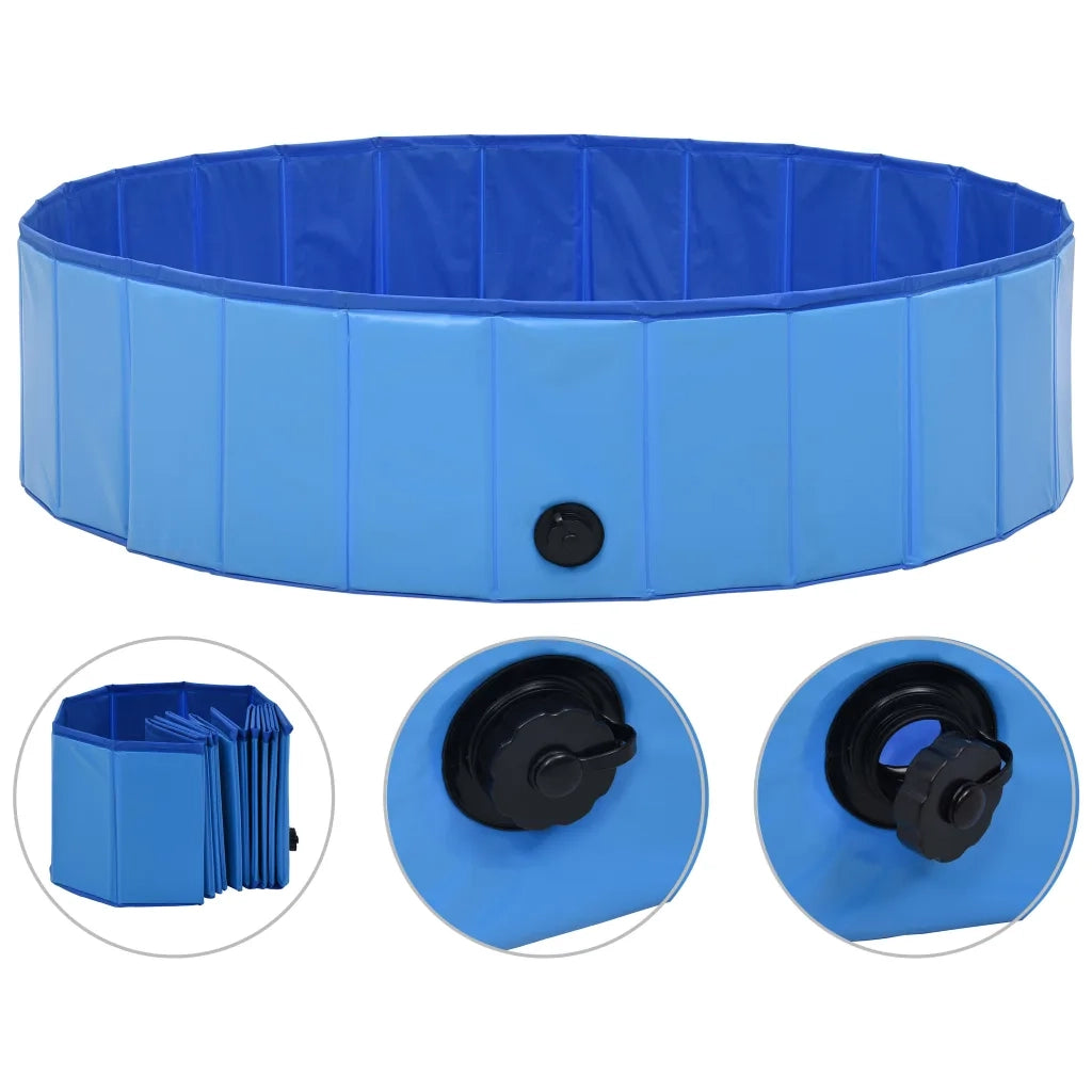 Piscina per Cani Pieghevole Blu 120x30 cm in PVC cod mxl 76940