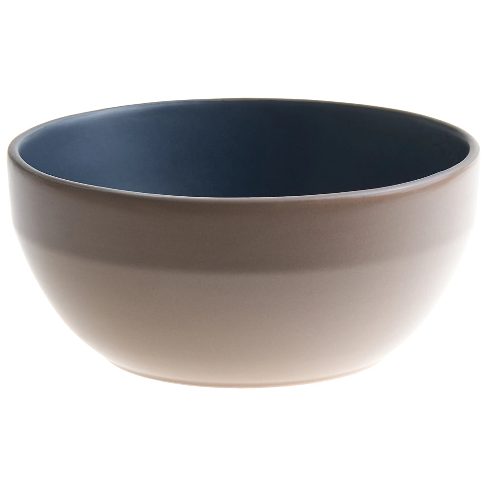 Servizio da tavola 16 pezzi in gres beige e blu elegante per cucina e sala da pranzo con finitura smaltata colorata per 4 persone