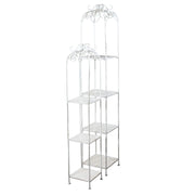 Set di 2 scaffali stile provenzale verniciato in Alluminio cm 27x27x162 - DENHOLM