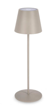 Lampada  da Tavolo Ø12x38 cm in Metallo Etna Tortora