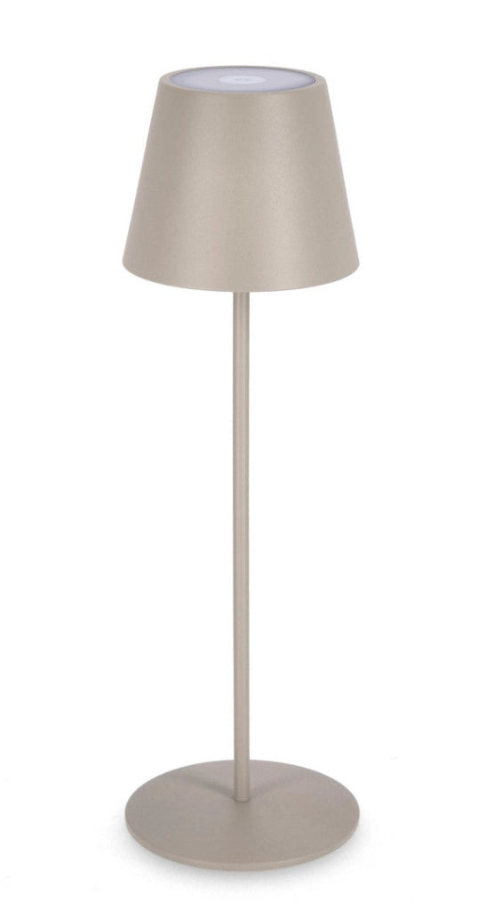 Lampada  da Tavolo Ø12x38 cm in Metallo Etna Tortora