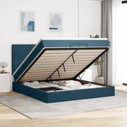 vidaXL Struttura Letto Pouf con Materassi 200x200 cm Velluto