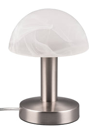 Lampada da Tavolo da Interno Attacco E14 in Metallo Nichel Satinato