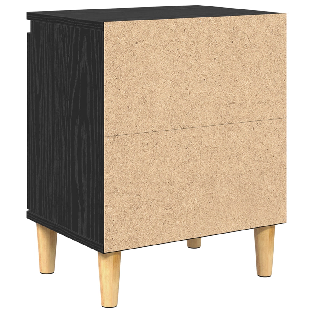 comodino rovere nero rovere nero legno ingegnerizzato