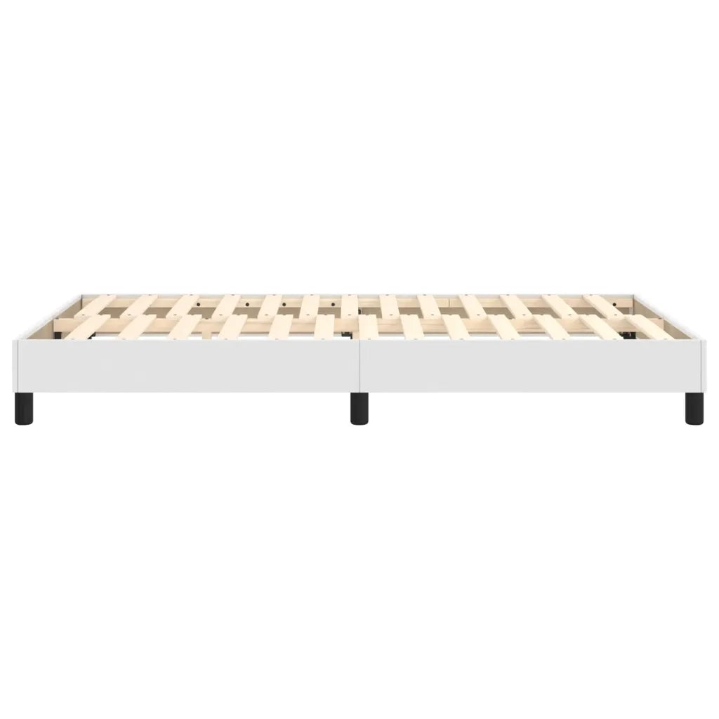 Struttura Letto a Rete a Molle-Giroletto Bianco 120x200 cm in Similpelle 411225