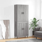 Credenza Grigio Sonoma 69,5x34x180 cm in Legno Multistratocod mxl 101591