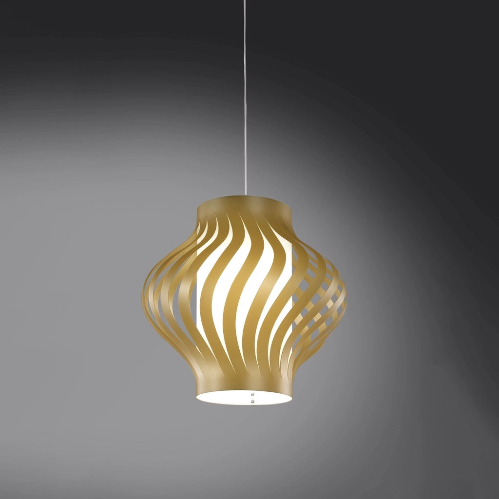 Sospensione Da Esterno Moderna Helios Polilux ® New Gold 1 Luce E27