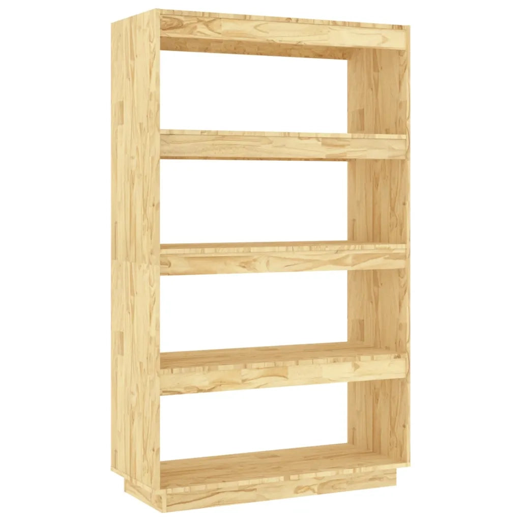 Libreria Divisorio-Scaffale per Libri-Mobile di Stoccaggio 80x35x135 cm in Legno Massello di Pino