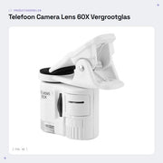 Lente per Telefono con 60X Zoom - Mini Scopio a Mano Libera - Clip Microscopio Portatile con Luce UV - Adatto per Smartphone Android
