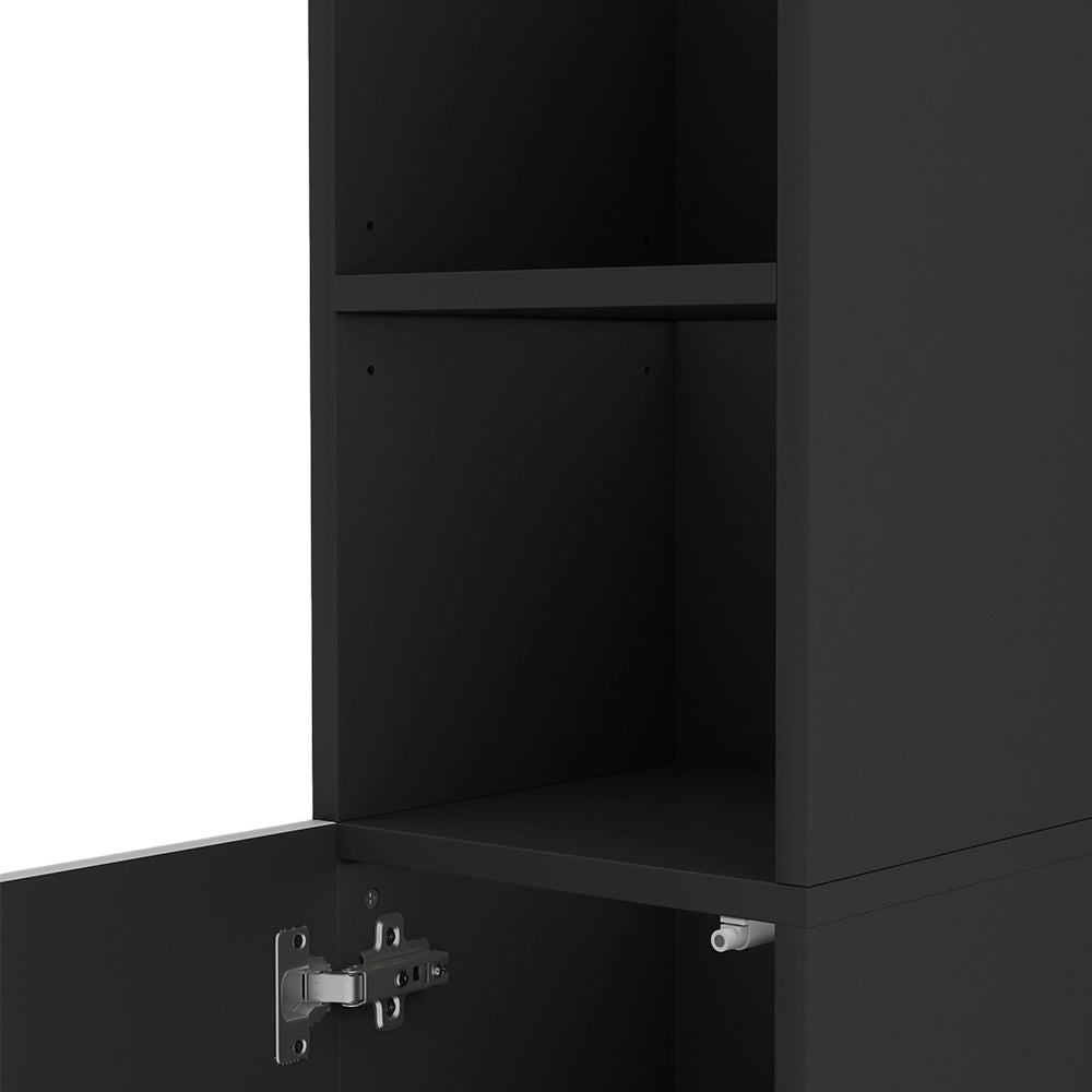 Vicco Armadio per il bagno Nero 30 x 189.5 cm con 2 ante e 3 scomparti
