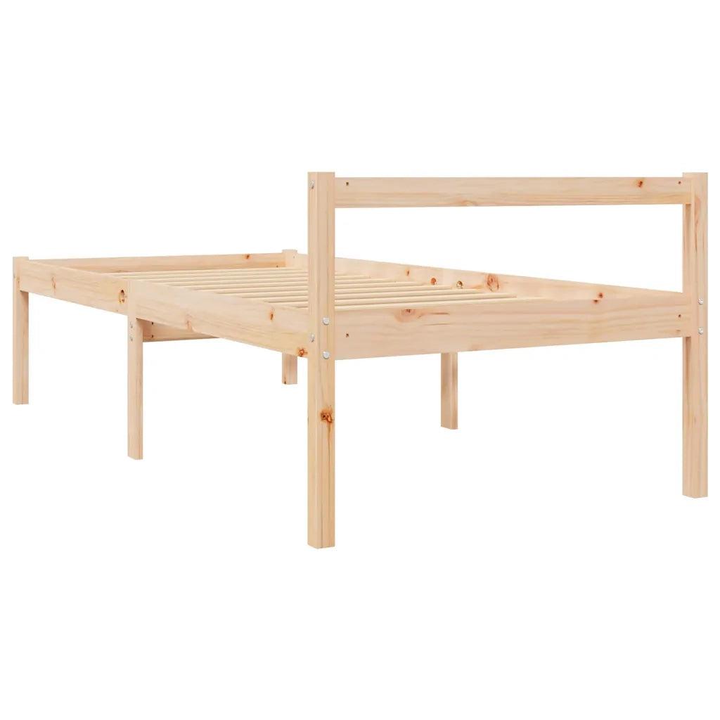 Letto per Anziani 90x200 cm in Legno Massello di Pino 810599