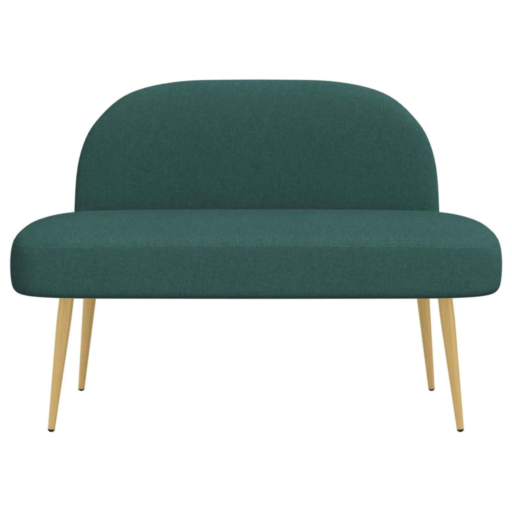 Panchina imbottita con schienale Verde scuro 110 x 60 x 76 cm