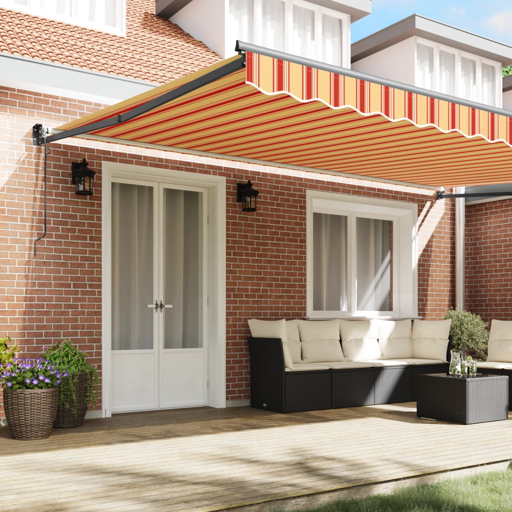Tenda Retrattile Automatica Panna e Arancione 500x300 cm